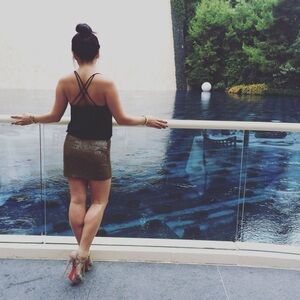 Haute Hippie Olive Sequin Mini Skirt